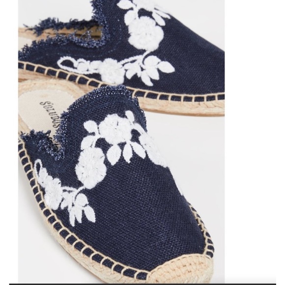 NIB Soludos Frayed Floral Espadrille Mules Size 8.5 - Picture 2 of 10